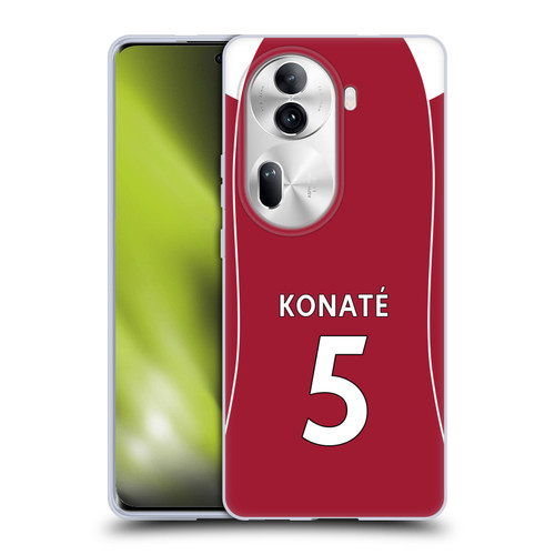 Liverpool Football Club 2025/26 Players Home Kit 2nd Group Ibrahima Konaté Soft Gel Case for OPPO Reno11 Pro