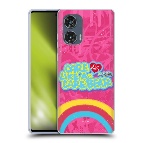 Care Bears Graffiti Collection by Murwalls Rainbow In Pink Soft Gel Case for Motorola Edge 50 Fusion