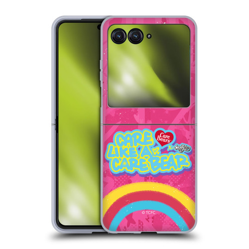 Care Bears Graffiti Collection by Murwalls Rainbow In Pink Soft Gel Case for Motorola Razr 40 Ultra / Razr+ 2023