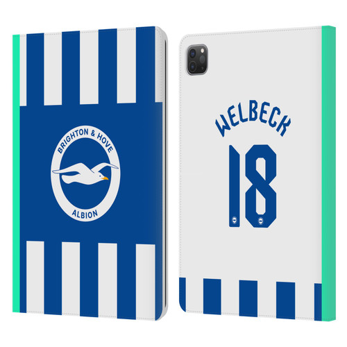 Brighton & Hove Albion F.C 2025/26 Players Home Kit Danny Welbeck Leather Book Wallet Case Cover For Apple iPad Pro 11 2020 / 2021 / 2022