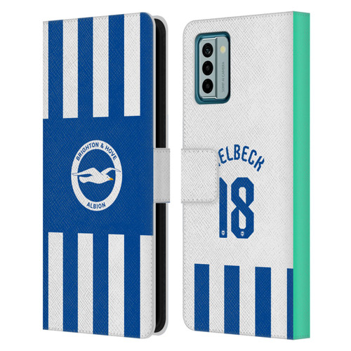 Brighton & Hove Albion F.C 2025/26 Players Home Kit Danny Welbeck Leather Book Wallet Case Cover For Nokia G42