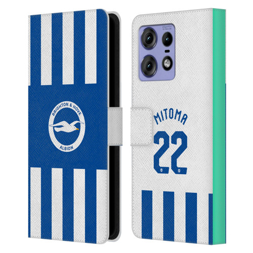 Brighton & Hove Albion F.C 2025/26 Players Home Kit Kaoru Mitoma Leather Book Wallet Case Cover For Motorola Edge 50 Pro