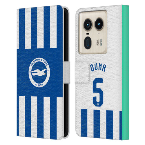 Brighton & Hove Albion F.C 2025/26 Players Home Kit Lewis Dunk Leather Book Wallet Case Cover For Motorola Edge 50 Ultra/X50 Ultra