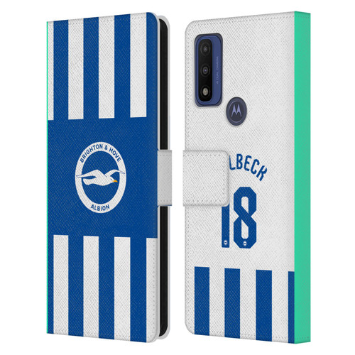 Brighton & Hove Albion F.C 2025/26 Players Home Kit Danny Welbeck Leather Book Wallet Case Cover For Motorola G Pure