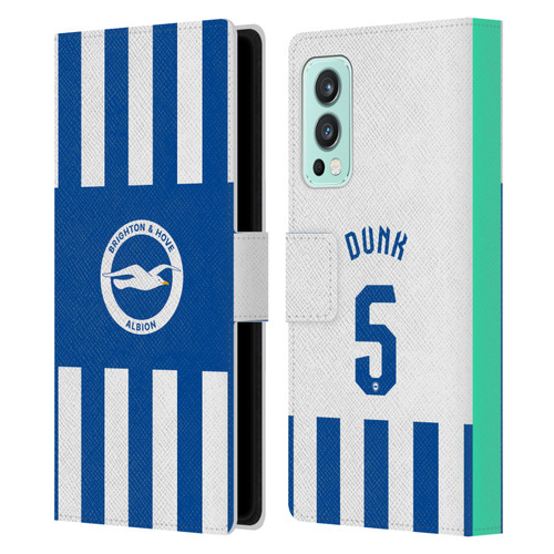 Brighton & Hove Albion F.C 2025/26 Players Home Kit Lewis Dunk Leather Book Wallet Case Cover For OnePlus Nord 2 5G