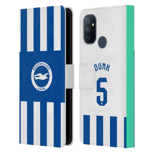 Brighton & Hove Albion F.C 2025/26 Players Home Kit Lewis Dunk Leather Book Wallet Case Cover For OnePlus Nord N100