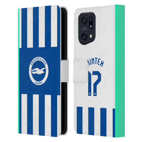 Brighton & Hove Albion F.C 2025/26 Players Home Kit Yankuba Minteh Leather Book Wallet Case Cover For OPPO Find X5 Brighton & Hove Albion F.C 2025/26 Players Home Kit Yankuba Minteh Leather Book Wallet Case Cover For OPPO Find X5