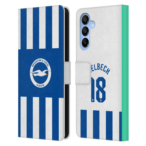 Brighton & Hove Albion F.C 2025/26 Players Home Kit Danny Welbeck Leather Book Wallet Case Cover For Samsung Galaxy A16 5G
