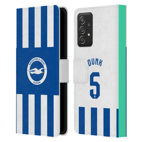 Brighton & Hove Albion F.C 2025/26 Players Home Kit Lewis Dunk Leather Book Wallet Case Cover For Samsung Galaxy A52 / A52s / 5G (2021)