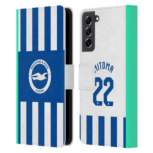 Brighton & Hove Albion F.C 2025/26 Players Home Kit Kaoru Mitoma Leather Book Wallet Case Cover For Samsung Galaxy S21 FE 5G Brighton & Hove Albion F.C 2025/26 Players Home Kit Kaoru Mitoma Leather Book Wallet Case Cover For Samsung Galaxy S21 FE 5G