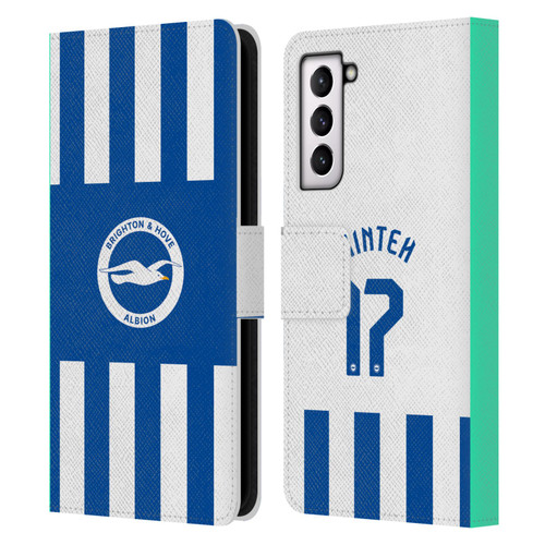 Brighton & Hove Albion F.C 2025/26 Players Home Kit Yankuba Minteh Leather Book Wallet Case Cover For Samsung Galaxy S21 5G Brighton & Hove Albion F.C 2025/26 Players Home Kit Yankuba Minteh Leather Book Wallet Case Cover For Samsung Galaxy S21 5G
