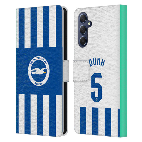 Brighton & Hove Albion F.C 2025/26 Players Home Kit Lewis Dunk Leather Book Wallet Case Cover For Samsung Galaxy M54 5G
