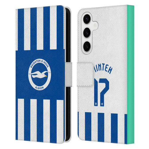 Brighton & Hove Albion F.C 2025/26 Players Home Kit Yankuba Minteh Leather Book Wallet Case Cover For Samsung Galaxy S24+ 5G Brighton & Hove Albion F.C 2025/26 Players Home Kit Yankuba Minteh Leather Book Wallet Case Cover For Samsung Galaxy S24+ 5G