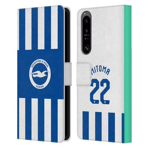 Brighton & Hove Albion F.C 2025/26 Players Home Kit Kaoru Mitoma Leather Book Wallet Case Cover For Sony Xperia 1 IV Brighton & Hove Albion F.C 2025/26 Players Home Kit Kaoru Mitoma Leather Book Wallet Case Cover For Sony Xperia 1 IV