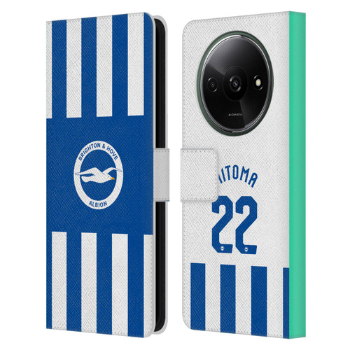 Brighton & Hove Albion F.C 2025/26 Players Home Kit Kaoru Mitoma Leather Book Wallet Case Cover For Xiaomi Redmi A3