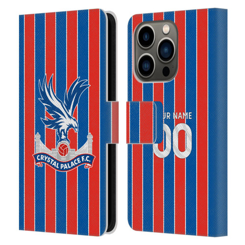 Custom Customised Personalised Crystal Palace Football Club 2025/26 Kit Home Leather Book Wallet Case Cover For Apple iPhone 14 Pro