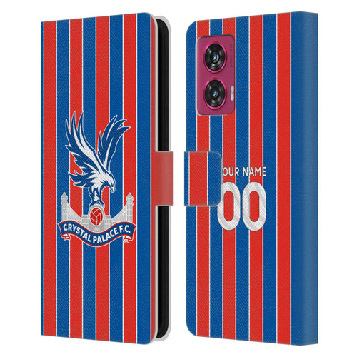 Custom Customised Personalised Crystal Palace Football Club 2025/26 Kit Home Leather Book Wallet Case Cover For Motorola Edge 50 Fusion