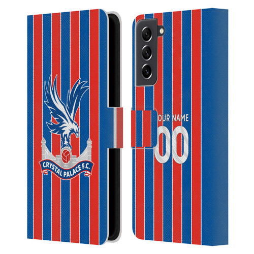 Custom Customised Personalised Crystal Palace Football Club 2025/26 Kit Home Leather Book Wallet Case Cover For Samsung Galaxy S21 FE 5G Custom Customised Personalised Crystal Palace Football Club 2025/26 Kit Home Leather Book Wallet Case Cover For Samsung Galaxy S21 FE 5G