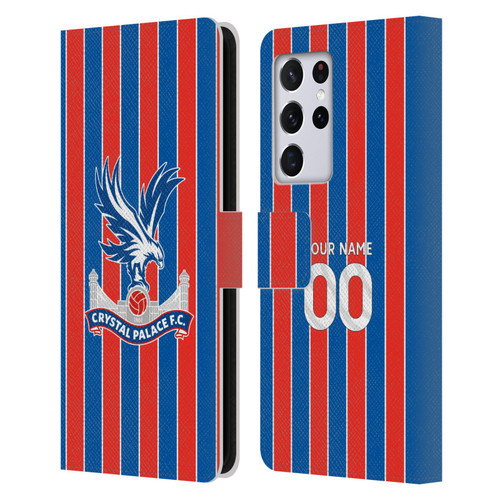 Custom Customised Personalised Crystal Palace Football Club 2025/26 Kit Home Leather Book Wallet Case Cover For Samsung Galaxy S21 Ultra 5G Custom Customised Personalised Crystal Palace Football Club 2025/26 Kit Home Leather Book Wallet Case Cover For Samsung Galaxy S21 Ultra 5G