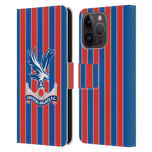 Crystal Palace FC 2025/26 Crest Kit Home Leather Book Wallet Case Cover For Apple iPhone 15 Pro Crystal Palace FC 2025/26 Crest Kit Home Leather Book Wallet Case Cover For Apple iPhone 15 Pro