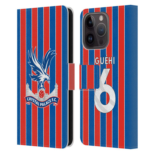 Crystal Palace FC 2025/26 Players Home Kit Marc Guéhi Leather Book Wallet Case Cover For Apple iPhone 15 Pro Crystal Palace FC 2025/26 Players Home Kit Marc Guéhi Leather Book Wallet Case Cover For Apple iPhone 15 Pro