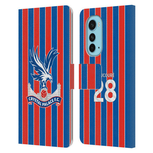 Crystal Palace FC 2025/26 Players Home Kit Cheick Doucouré Leather Book Wallet Case Cover For Motorola Edge (2022)