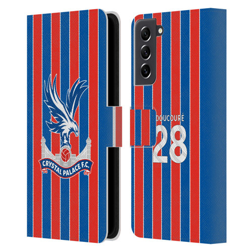 Crystal Palace FC 2025/26 Players Home Kit Cheick Doucouré Leather Book Wallet Case Cover For Samsung Galaxy S21 FE 5G Crystal Palace FC 2025/26 Players Home Kit Cheick Doucouré Leather Book Wallet Case Cover For Samsung Galaxy S21 FE 5G