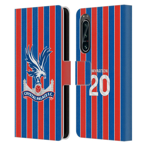 Crystal Palace FC 2025/26 Players Home Kit Adam Wharton Leather Book Wallet Case Cover For Sony Xperia 5 IV