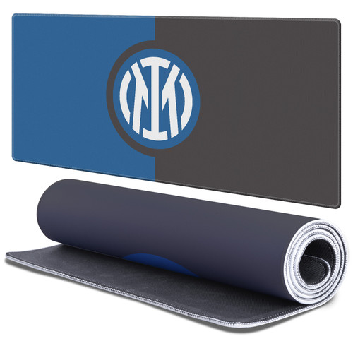 Fc Internazionale Milano Crest Logo Black & Blue Gaming Office Desk PC Keyboard Mouse Mat Pad - XL