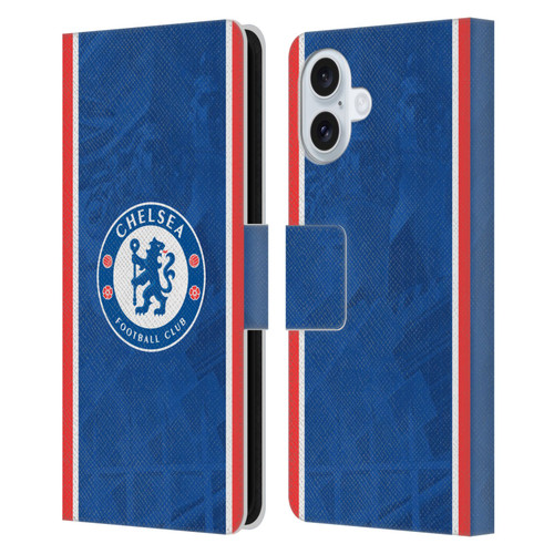Chelsea Football Club 2025/26 Kit Home Leather Book Wallet Case Cover For Apple iPhone 16 Plus Chelsea Football Club 2025/26 Kit Home Leather Book Wallet Case Cover For Apple iPhone 16 Plus