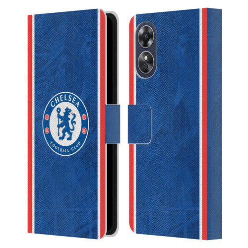 Chelsea Football Club 2025/26 Kit Home Leather Book Wallet Case Cover For OPPO A17 Chelsea Football Club 2025/26 Kit Home Leather Book Wallet Case Cover For OPPO A17