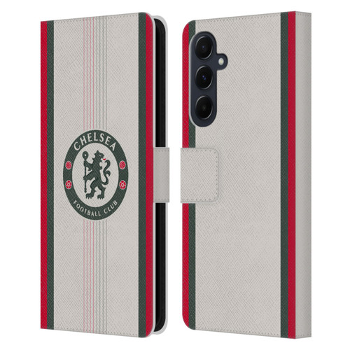 Chelsea Football Club 2025/26 Kit Away Leather Book Wallet Case Cover For Samsung Galaxy A55 5G