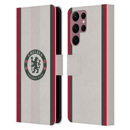 Chelsea Football Club 2025/26 Kit Away Leather Book Wallet Case Cover For Samsung Galaxy S22 Ultra 5G Chelsea Football Club 2025/26 Kit Away Leather Book Wallet Case Cover For Samsung Galaxy S22 Ultra 5G