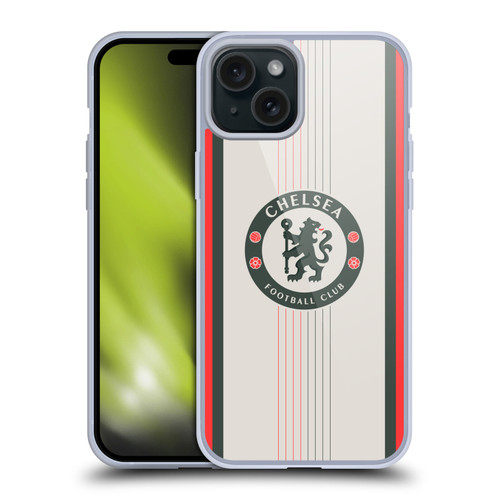 Chelsea Football Club 2025/26 Kit Away Soft Gel Case for Apple iPhone 15 Plus