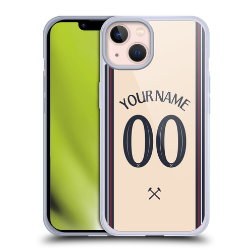 Custom Customised Personalised West Ham United FC 2025/26 Kit Away Soft Gel Case for Apple iPhone 13 Custom Customised Personalised West Ham United FC 2025/26 Kit Away Soft Gel Case for Apple iPhone 13