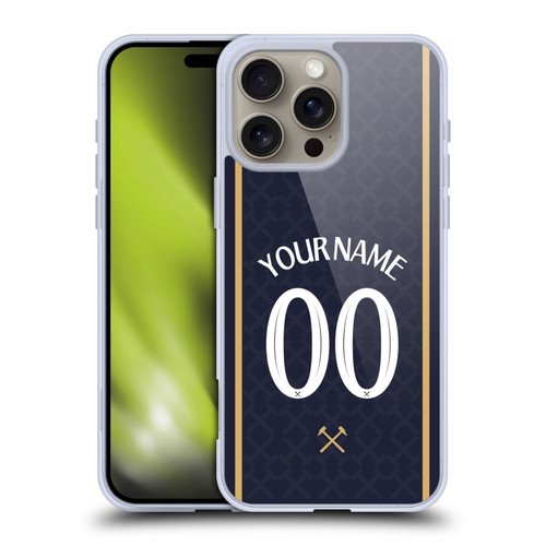 Custom Customised Personalised West Ham United FC 2025/26 Kit Third Soft Gel Case for Apple iPhone 16 Pro Max Custom Customised Personalised West Ham United FC 2025/26 Kit Third Soft Gel Case for Apple iPhone 16 Pro Max