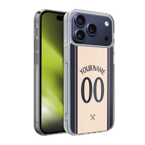 Custom Customised Personalised West Ham United FC 2025/26 Kit Away Soft Gel Case for Apple iPhone 17 Pro Custom Customised Personalised West Ham United FC 2025/26 Kit Away Soft Gel Case for Apple iPhone 17 Pro