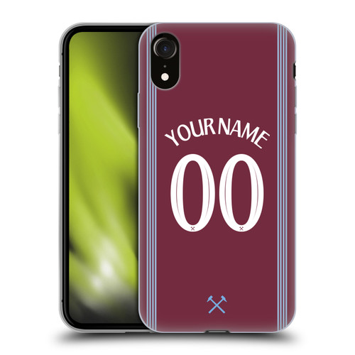 Custom Customised Personalised West Ham United FC 2025/26 Kit Home Soft Gel Case for Apple iPhone XR Custom Customised Personalised West Ham United FC 2025/26 Kit Home Soft Gel Case for Apple iPhone XR