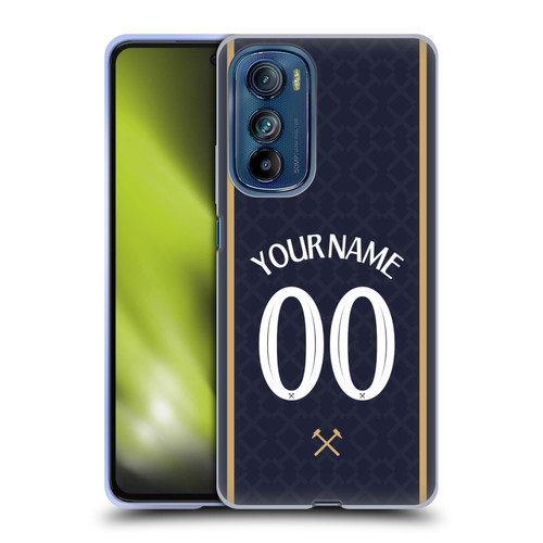 Custom Customised Personalised West Ham United FC 2025/26 Kit Third Soft Gel Case for Motorola Edge 30