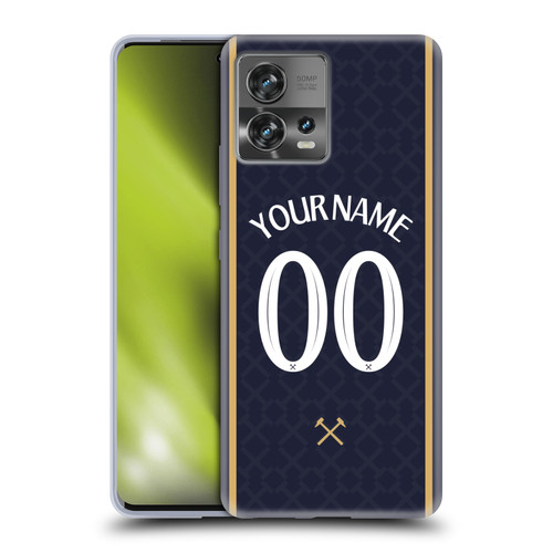 Custom Customised Personalised West Ham United FC 2025/26 Kit Third Soft Gel Case for Motorola Moto Edge 30 Fusion