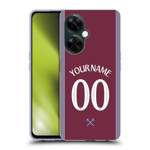 Custom Customised Personalised West Ham United FC 2025/26 Kit Home Soft Gel Case for OnePlus Nord N30 Custom Customised Personalised West Ham United FC 2025/26 Kit Home Soft Gel Case for OnePlus Nord N30