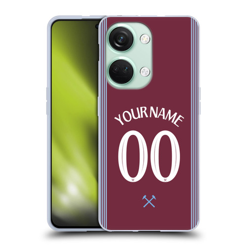 Custom Customised Personalised West Ham United FC 2025/26 Kit Home Soft Gel Case for OnePlus Nord 3 5G