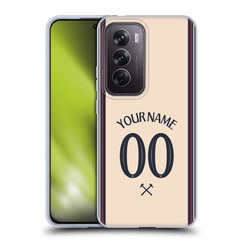 Custom Customised Personalised West Ham United FC 2025/26 Kit Away Soft Gel Case for OPPO Reno12 Pro 5G