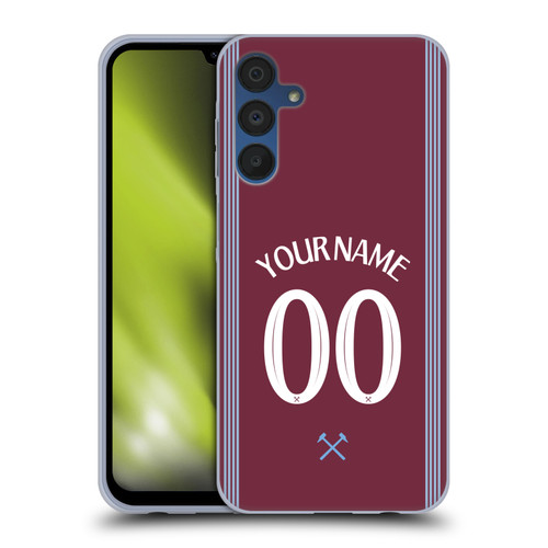 Custom Customised Personalised West Ham United FC 2025/26 Kit Home Soft Gel Case for Samsung Galaxy A15 Custom Customised Personalised West Ham United FC 2025/26 Kit Home Soft Gel Case for Samsung Galaxy A15
