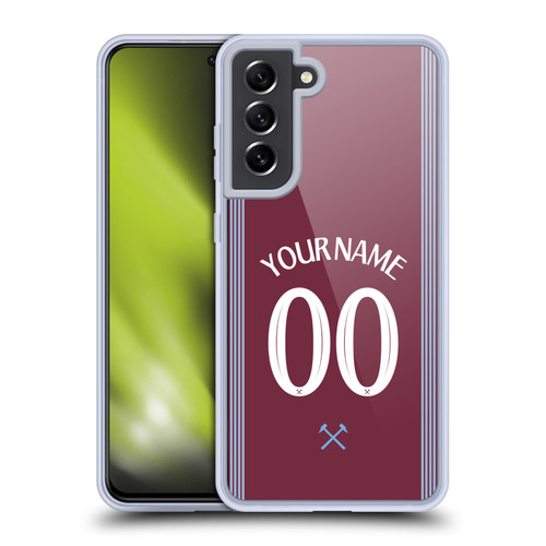 Custom Customised Personalised West Ham United FC 2025/26 Kit Home Soft Gel Case for Samsung Galaxy S21 FE 5G Custom Customised Personalised West Ham United FC 2025/26 Kit Home Soft Gel Case for Samsung Galaxy S21 FE 5G