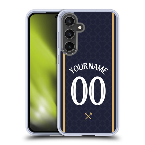 Custom Customised Personalised West Ham United FC 2025/26 Kit Third Soft Gel Case for Samsung Galaxy S24 FE