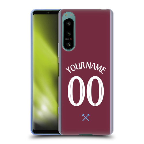 Custom Customised Personalised West Ham United FC 2025/26 Kit Home Soft Gel Case for Sony Xperia 5 IV Custom Customised Personalised West Ham United FC 2025/26 Kit Home Soft Gel Case for Sony Xperia 5 IV