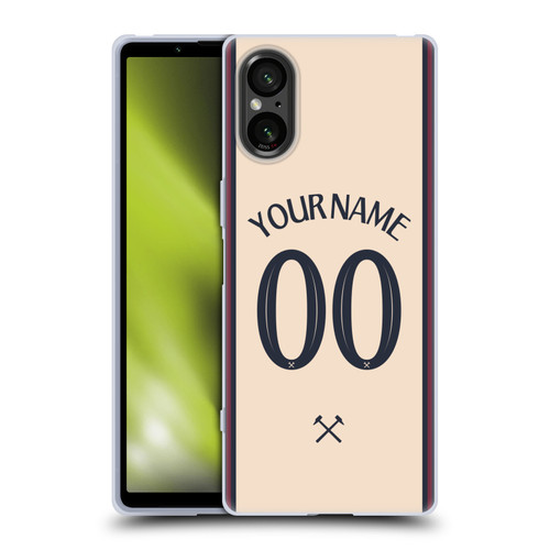 Custom Customised Personalised West Ham United FC 2025/26 Kit Away Soft Gel Case for Sony Xperia 5 V 5G Custom Customised Personalised West Ham United FC 2025/26 Kit Away Soft Gel Case for Sony Xperia 5 V 5G