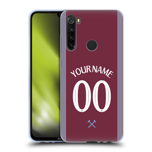 Custom Customised Personalised West Ham United FC 2025/26 Kit Home Soft Gel Case for Xiaomi Redmi Note 8T