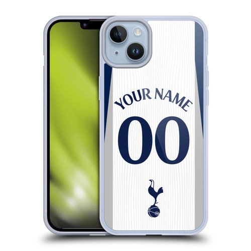 Custom Customised Personalised Tottenham Hotspur F.C. 2025/26 Badge Kit Home Soft Gel Case for Apple iPhone 14 Plus